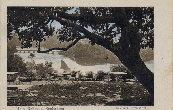 <span class='txt12-gruen'>Hotel Bellevue, Neuhausen</span><br /><span class='txt12'>Unbekannt / gelaufen, 1922</span><br />