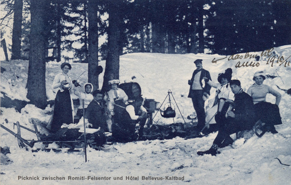 <span class='txt12-gruen'>Hôtel „Bellevue“ – Rigi-Kaltbad</span><br /><span class='txt12'>Atelier Rigi – Luzern, Weggis / gelaufen, 1919</span><br />