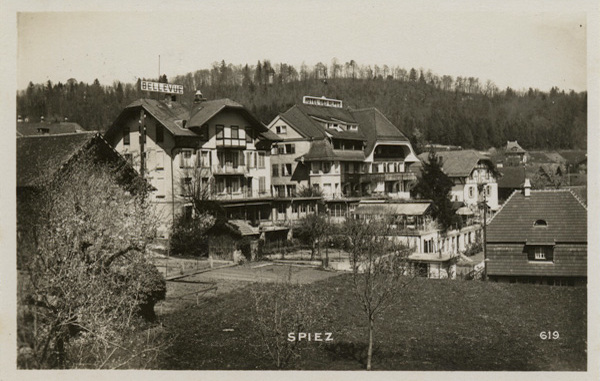 <span class='txt12-gruen'>Spiez</span><br /><span class='txt12'>Edition Art. Perrochet-Matile, Lausanne. / gelaufen, 1931</span><br />